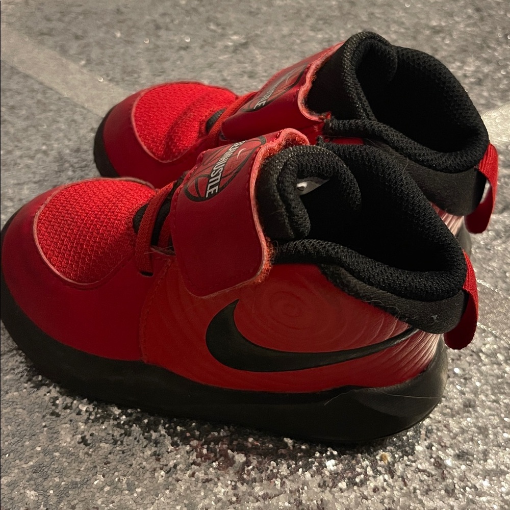 Nike Red and Black Kids Sneakers